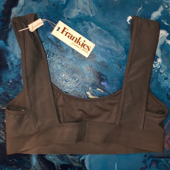 Grey ribbed Frankie’s bikinis set size M - Picture 2 of 3